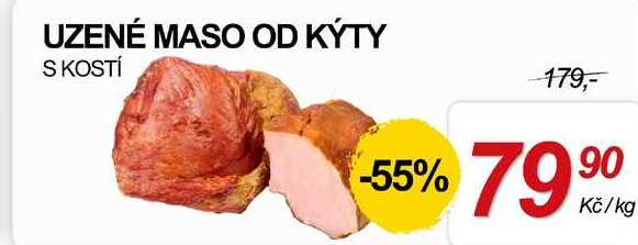 UZENÉ MASO OD KÝTY S KOSTÍ, 1 kg