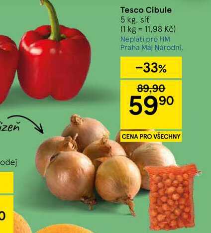 Tesco Cibule, 5 kg, síť 