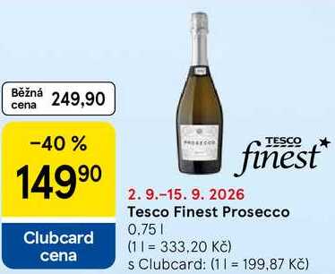 Tesco Finest Prosecco, 0.75 l