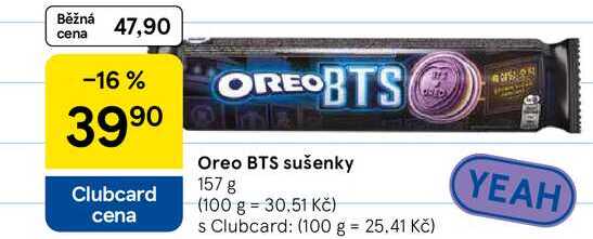Oreo BTS sušenky, 157 g  