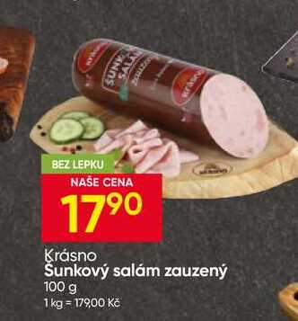 Šunkový salám zauzený 100 g 