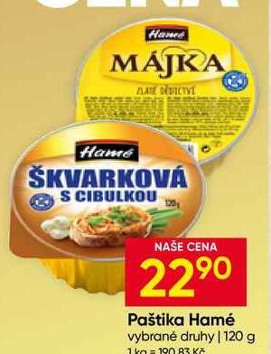 Hamé Paštika 120g, vybrané druhy
