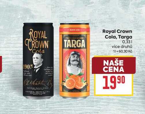 Royal Crown Cola, Targa 0,33l