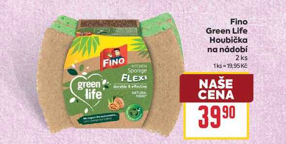 Fino Green Life Houbička na nádobí 2 ks