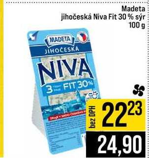 Madeta jihočeská Niva Fit 30% sýr 100 g