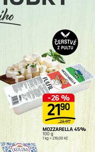MOZZARELLA 45% 100 g