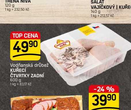KUŘECÍ ČTVRTKY ZADNÍ 600 g