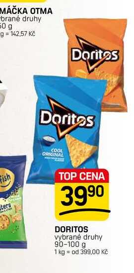 DORITOS vybrané druhy 90-100 g 