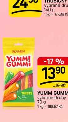YUMM GUMM vybrané druhy 70 g