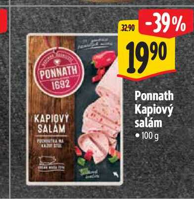 Ponnath Kapiový salám 100 g