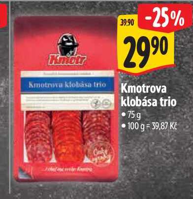 Kmotrova klobása trio 75g