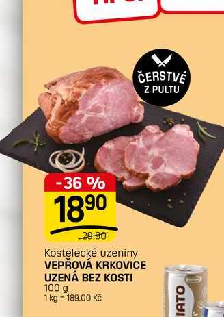 VEPŘOVÁ KRKOVICE UZENÁ BEZ KOSTI 100 g