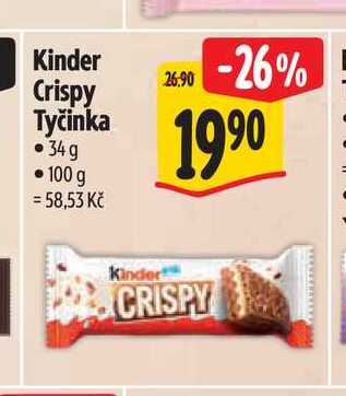 Kinder Crispy Tyčinka 34g