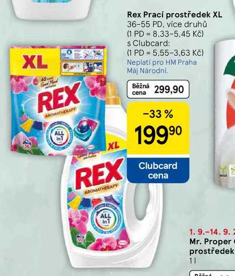 Rex Prací prostředek XL, 36-55 PD, více druhů