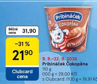 Pribináček Čokopěna, 110 g