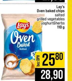 Lay's Oven baked chips salted grilled vegetables yoghurt&herbs 110 g
