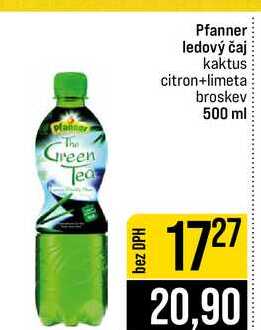 Pfanner ledový čaj kaktus citron+limeta broskev 500 ml