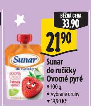   Sunar do ručičky Ovocné pyré  100 g  