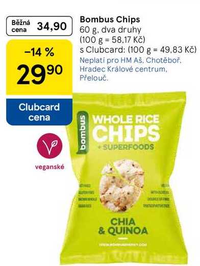 Bombus Chips, 60 g, dva druhy
