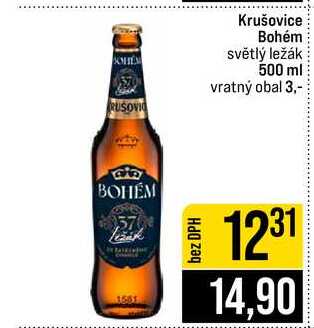 Krušovice Bohém světlý ležák 500 ml