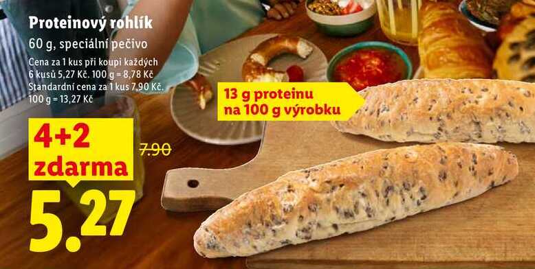 Proteinový rohlík, 60 g