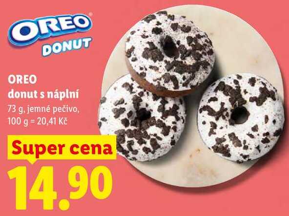 OREO donut s náplní, 73 g 