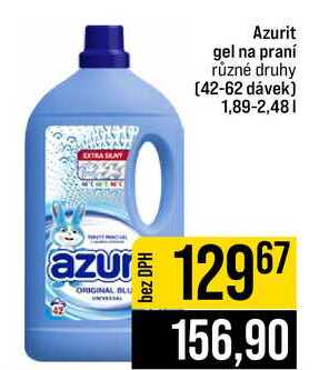 Azurit gel na praní různé druhy 42-62 dávek 1,89-2,48l
