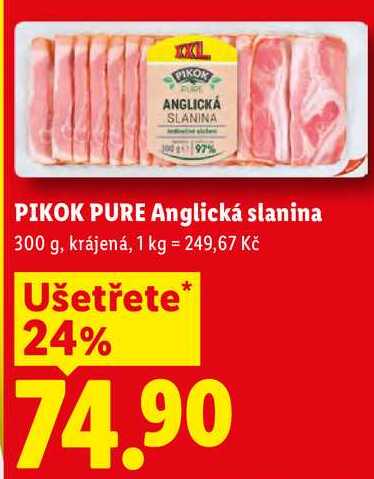 PIKOK PURE Anglická slanina, 300 g