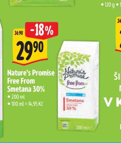 Nature's Promise Free From Smetana 30% 200 ml