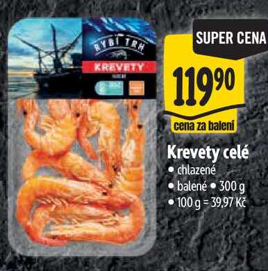 Krevety celé, 300 g