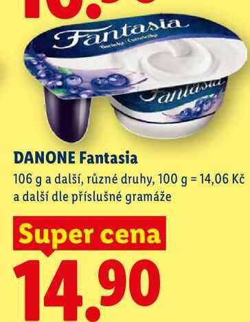 DANONE Fantasia, 106 g a dalš