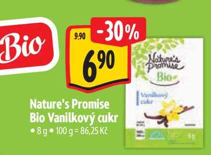 Nature's Promise Bio Vanilkový cukr 8g