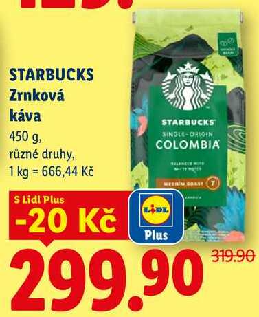 STARBUCKS Zrnková káva, 450 g