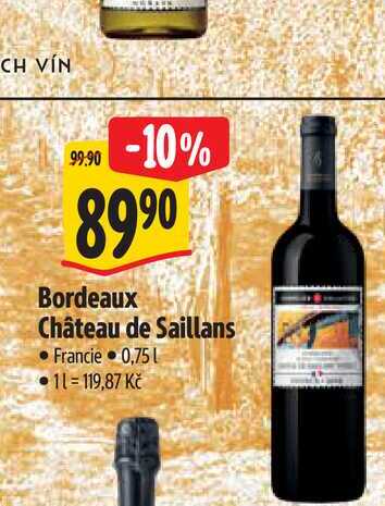 Bordeaux Château de Saillans 0,75 l