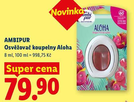 AMBIPUR Osvěžovač koupelny Aloha, 8 ml