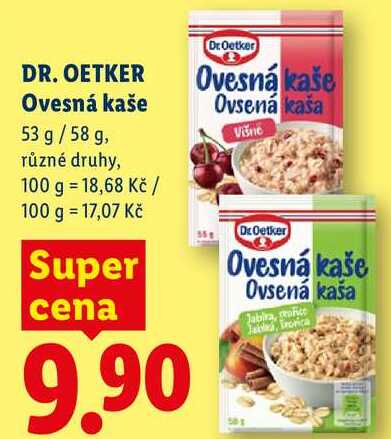 DR. OETKER Ovesná kaše 53 g/58 g
