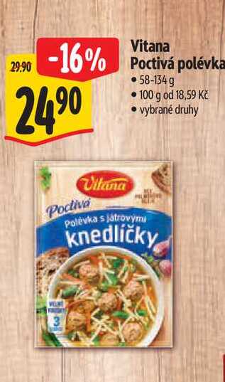 Vitana  Poctivá polévka 58-134 g  