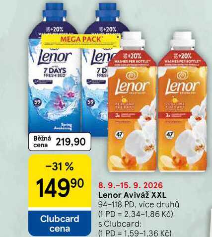 Lenor Aviváž XXL, 94-118 PD, více druhů