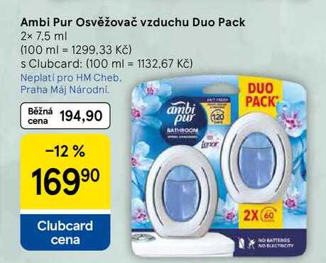Ambi Pur Osvěžovač vzduchu Duo Pack, 2× 7,5 ml