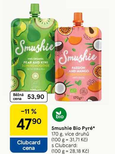Smushie Bio Pyré, 170 g, více druhů