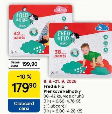 Fred & Flo Plenkové kalhotky, 30-42 ks, více druhů