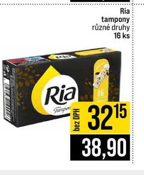 Ria tampony různé druhy 16 ks 