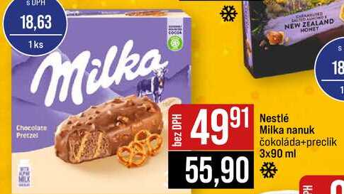 Nestlé Milka nanuk čokoláda+preclik 3x90 ml