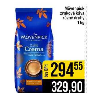Mövenpick zrnková káva různé druhy 1 kg