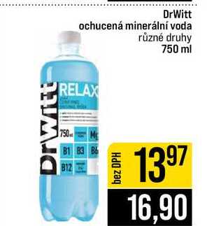 DrWitt ochucená minerální voda různé druhy 750 ml