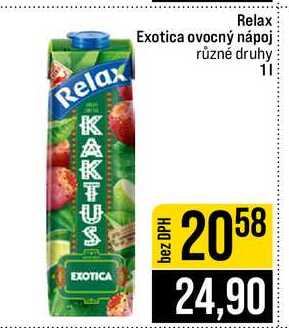 Relax Exotica ovocný nápoj různé druhy 1l
