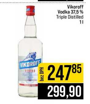 Vikoroff Vodka 37,5% Triple Distilled 1l