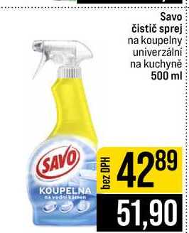 Savo čistič sprej na koupelny univerzální na kuchyně 500 ml