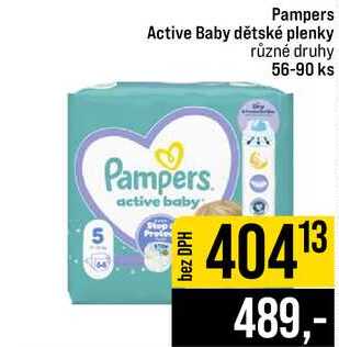 Pampers Active Baby dětské plenky různé druhy 56-90 ks
