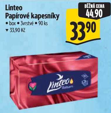 Linteo Papírové kapesníky, 90 ks